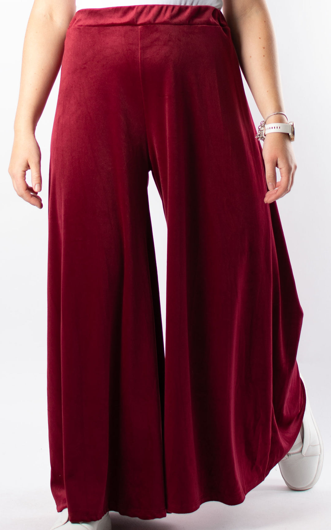 Cath Velvet Trousers | Burgundy