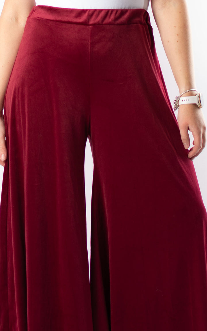 Cath Velvet Trousers | Burgundy