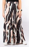 Cath Wide Leg Trousers | Abstract Animal | Mint & Dusky Pink