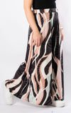 Cath Wide Leg Trousers | Abstract Animal | Mint & Dusky Pink