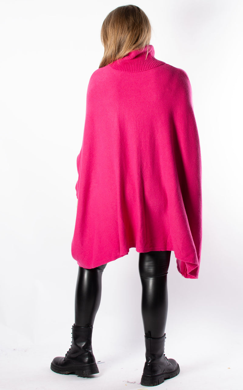 Charlotte Roll Neck | Hot Pink