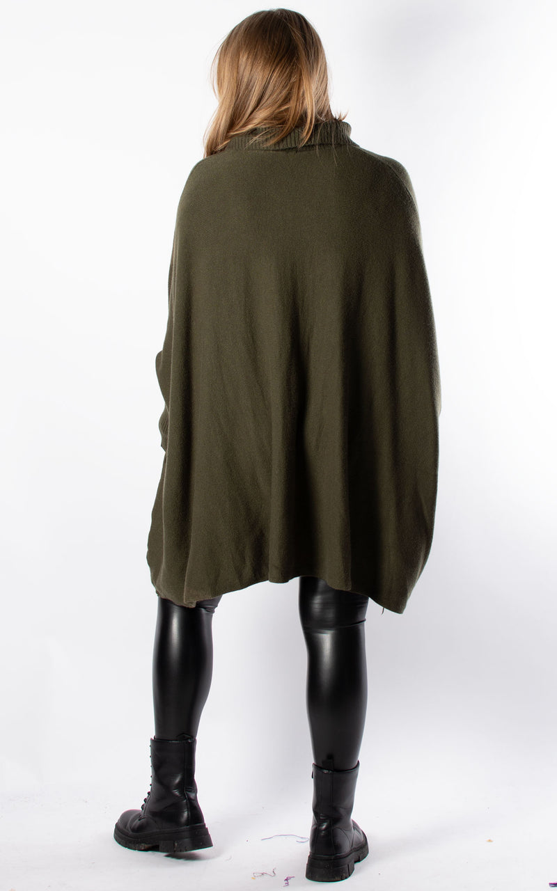 Charlotte Roll Neck | Khaki