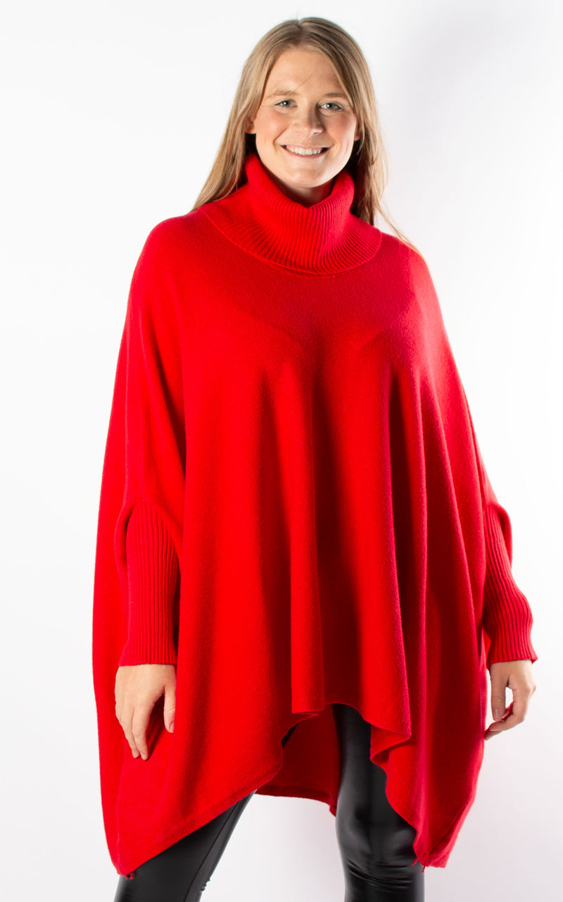 Charlotte Roll Neck | Red