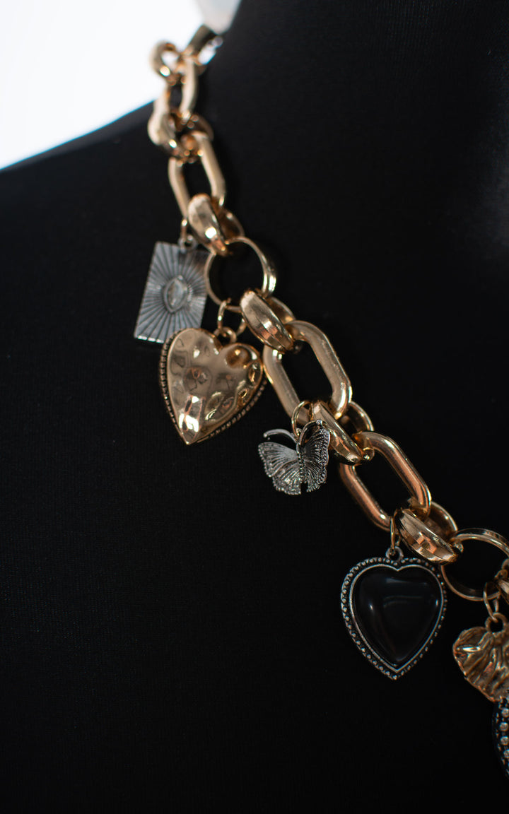 Charm Necklace | Chunky Hearts