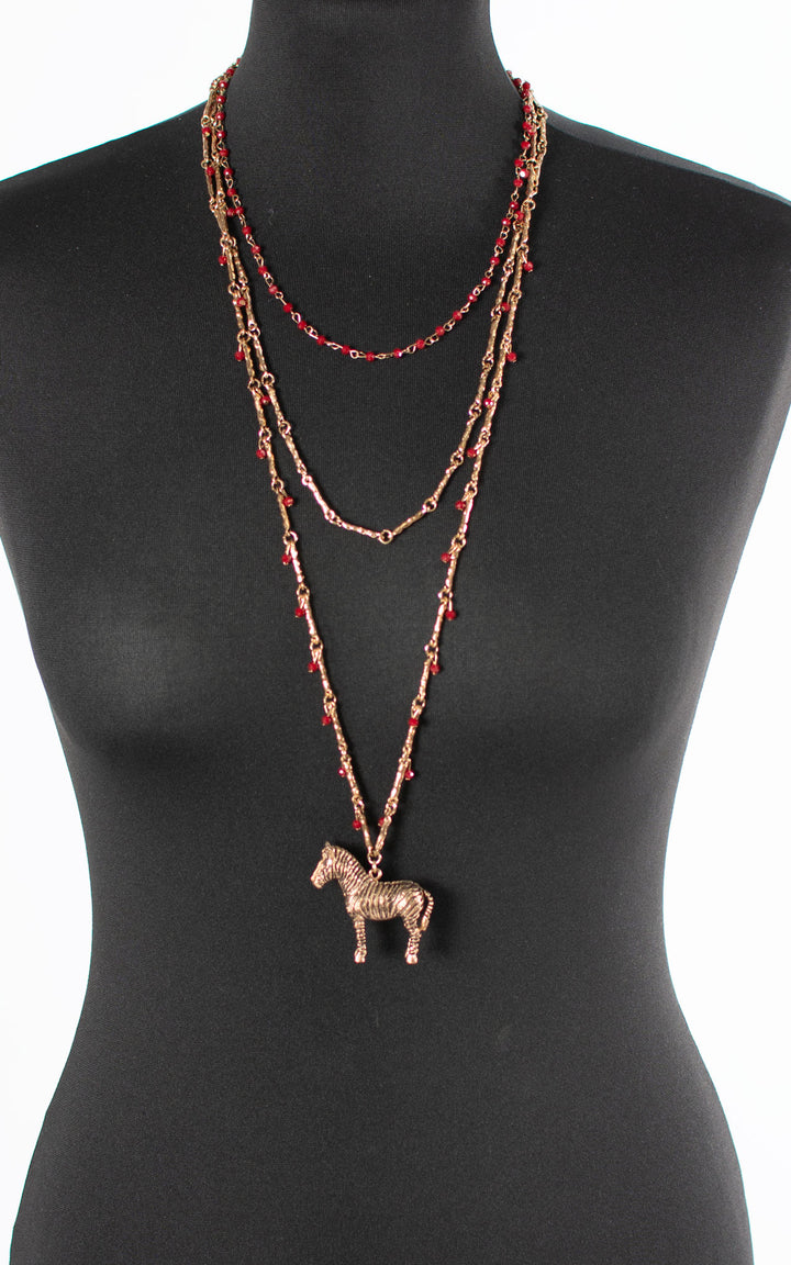 Charm Necklace | Zebra