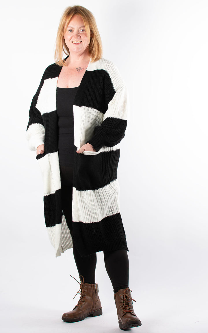 Checkerboard Cardigan | Black