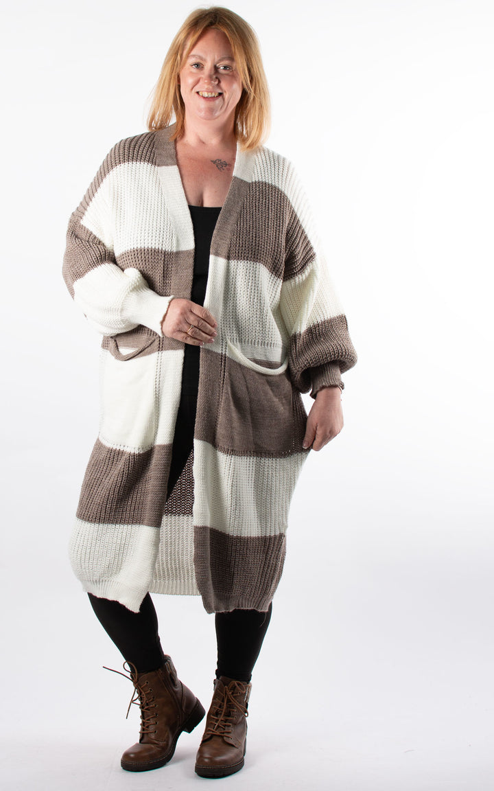 Checkerboard Cardigan | Mocha