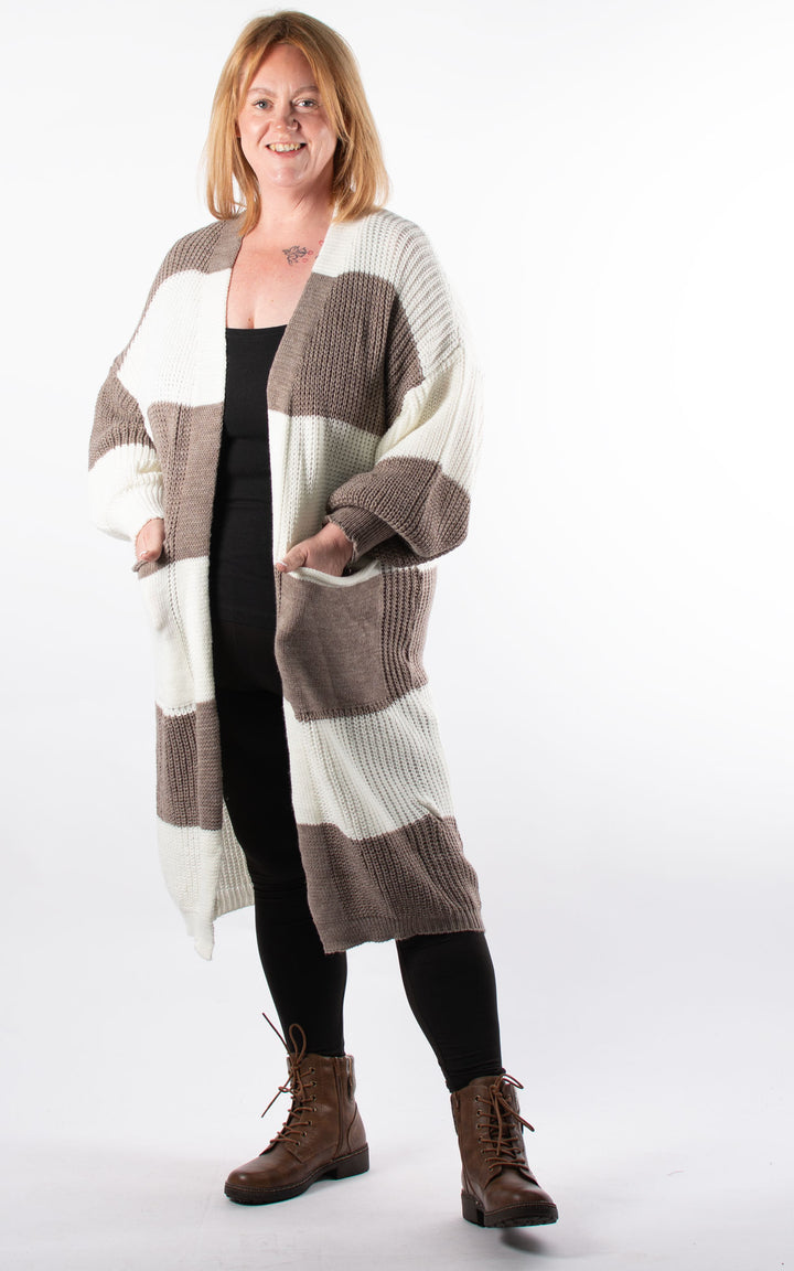 Checkerboard Cardigan | Mocha