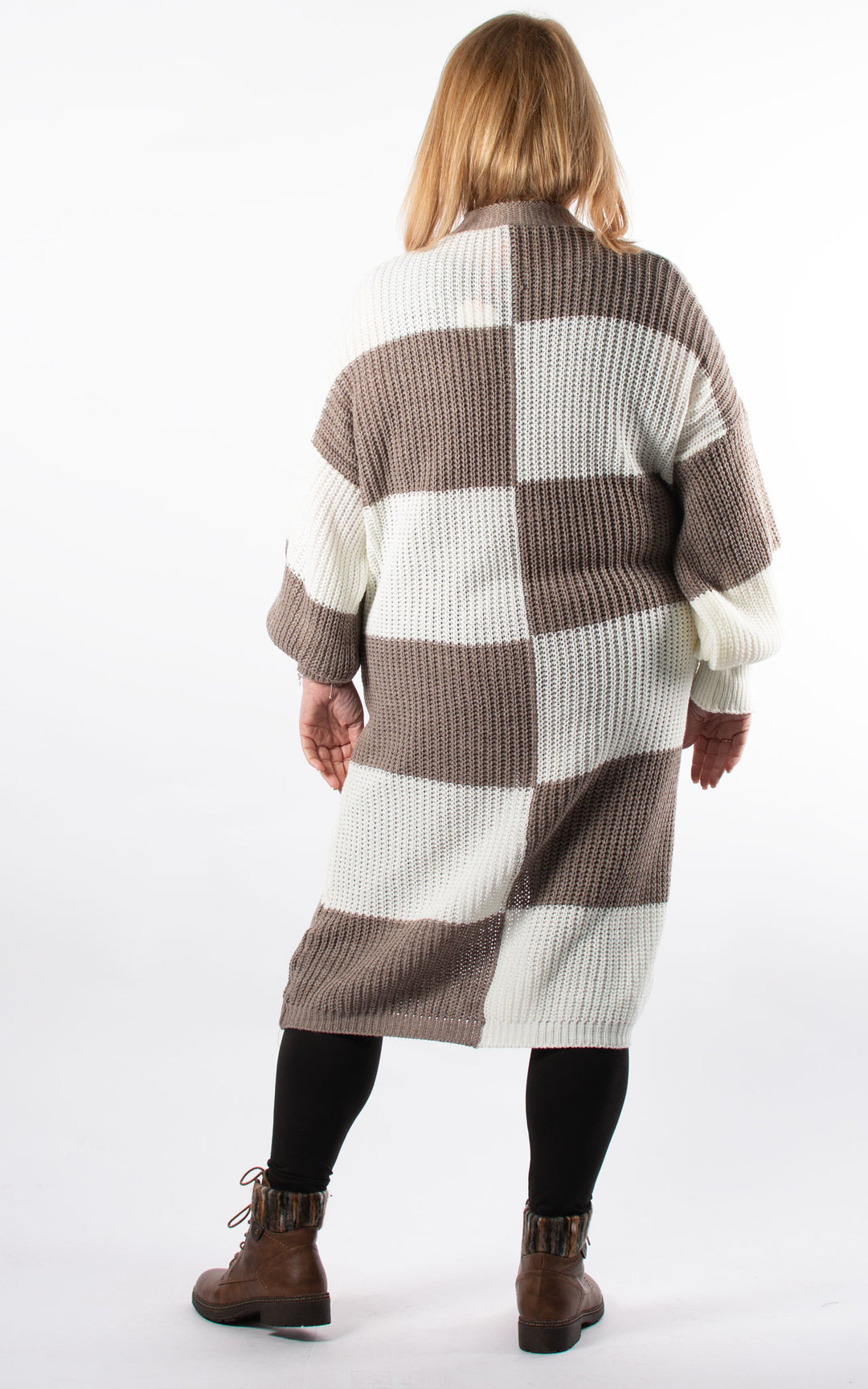 Checkerboard Cardigan | Mocha