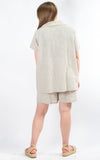 Cheesecloth Short & Shirt Set | Stone