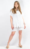 Cheesecloth Short & Shirt Set | White