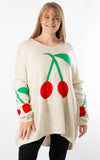 Cherry Knit Jumper | Beige