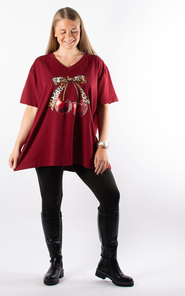Cherry T-Shirt | Burgundy