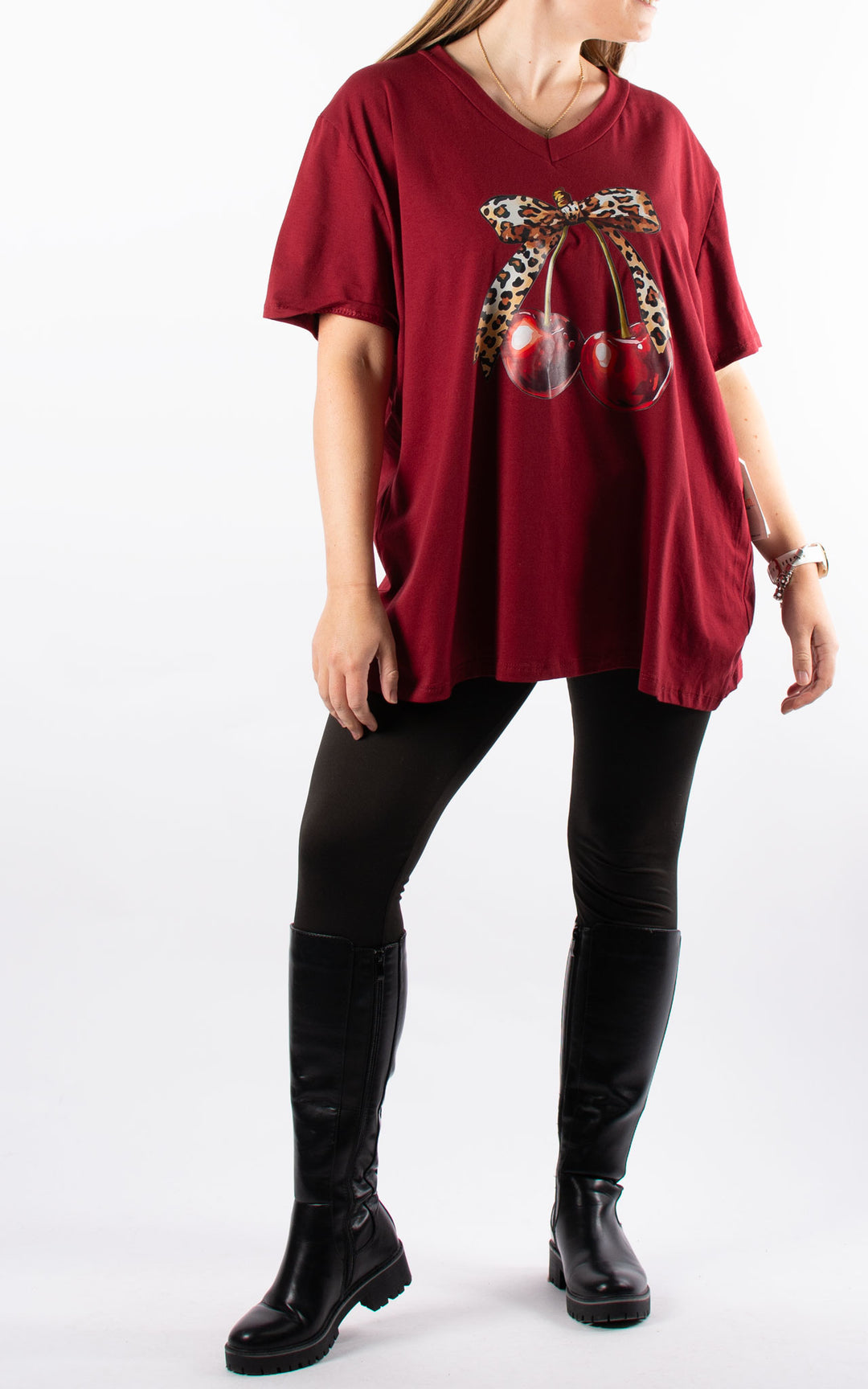 Cherry T-Shirt | Burgundy
