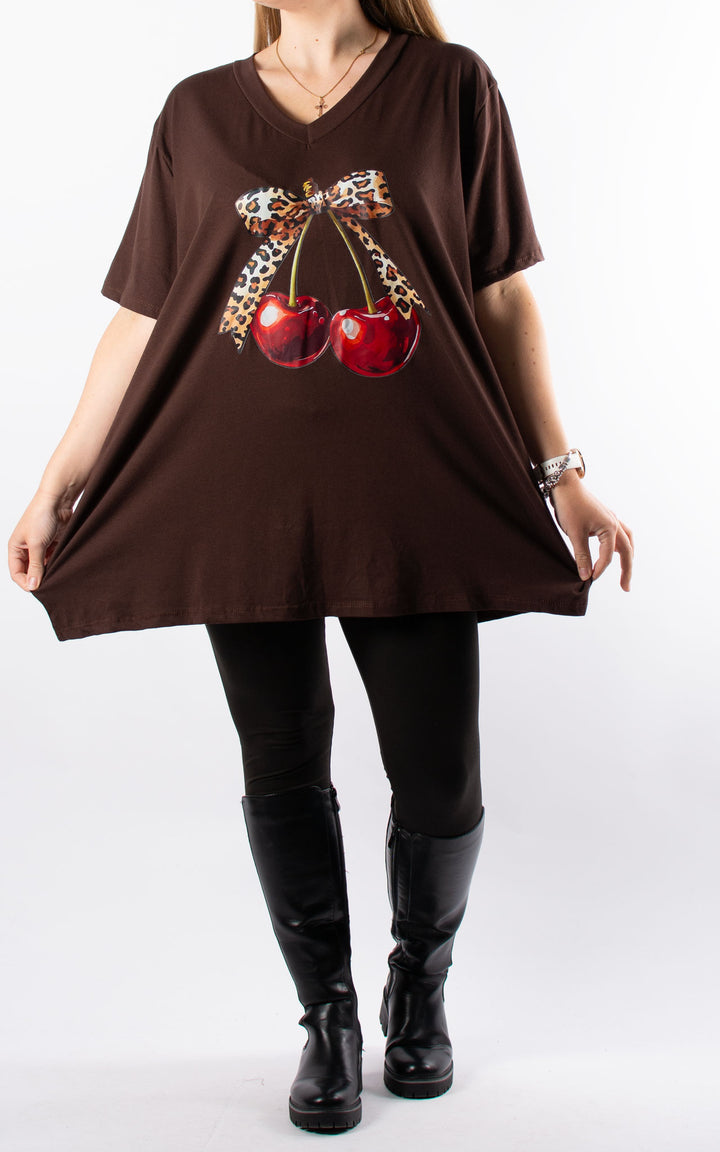 Cherry T-Shirt | Chocolate
