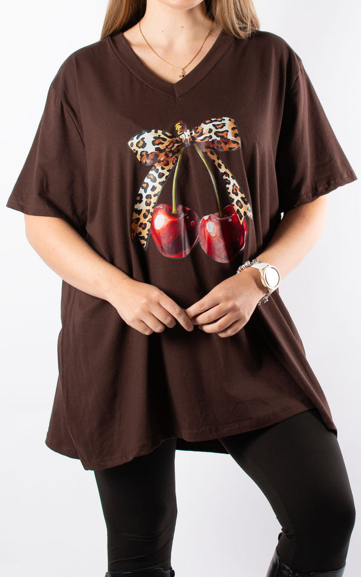 Cherry T-Shirt | Chocolate