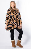 Cheryl Leopard Jumper | Camel