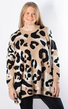 Cheryl Leopard Jumper | Taupe