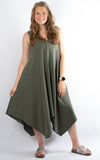 Chiara Handkerchief Dress | Khaki