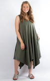 Chiara Handkerchief Dress | Khaki