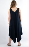 Chiara Handkerchief Dress | Navy