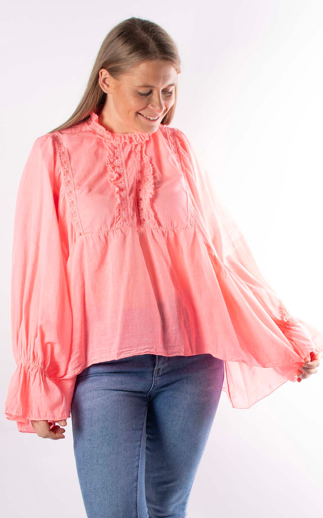 Chloe Blouse | Coral