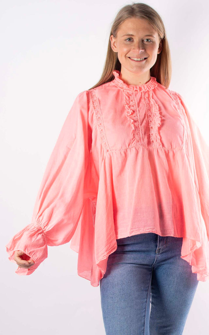 Chloe Blouse | Coral