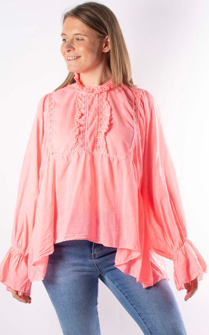 Chloe Blouse | Coral