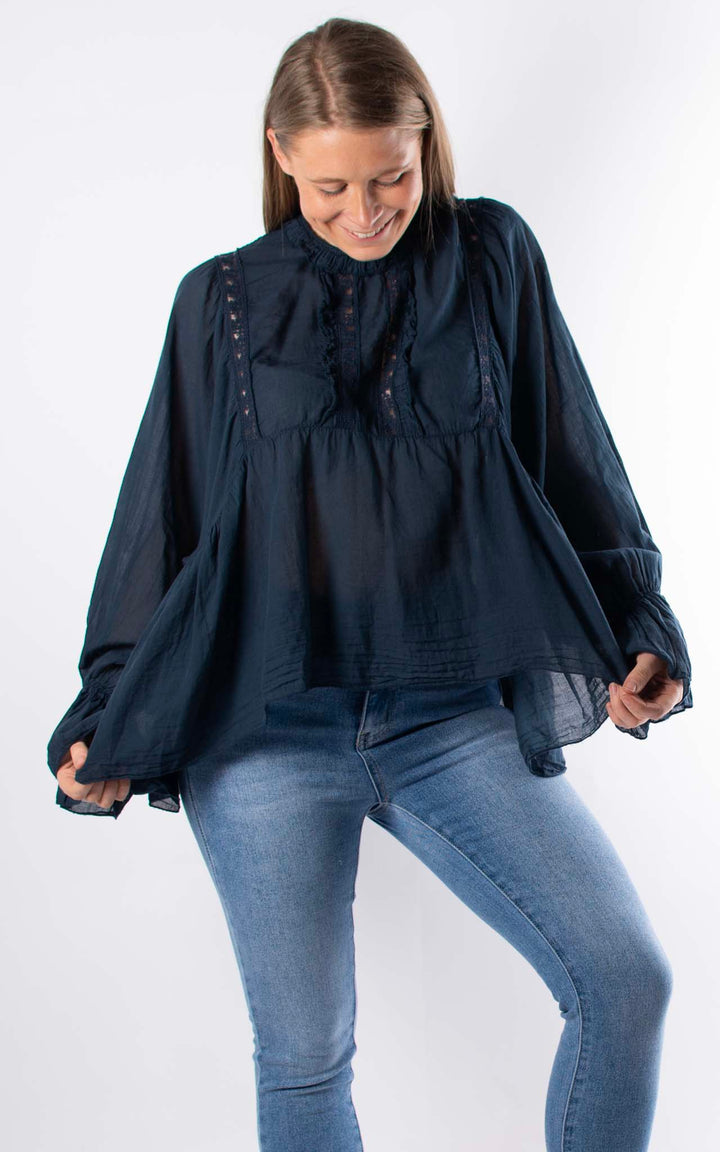 Chloe Blouse | Navy