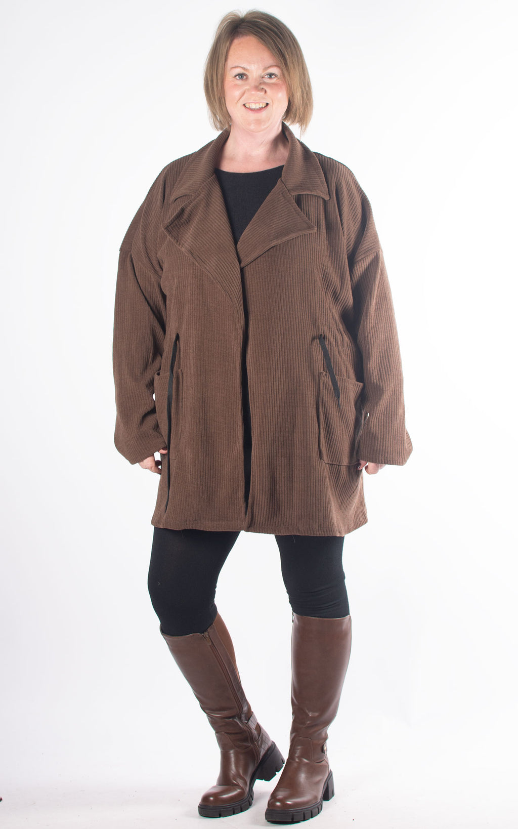 Chloe Drawstring Jacket | Chocolate