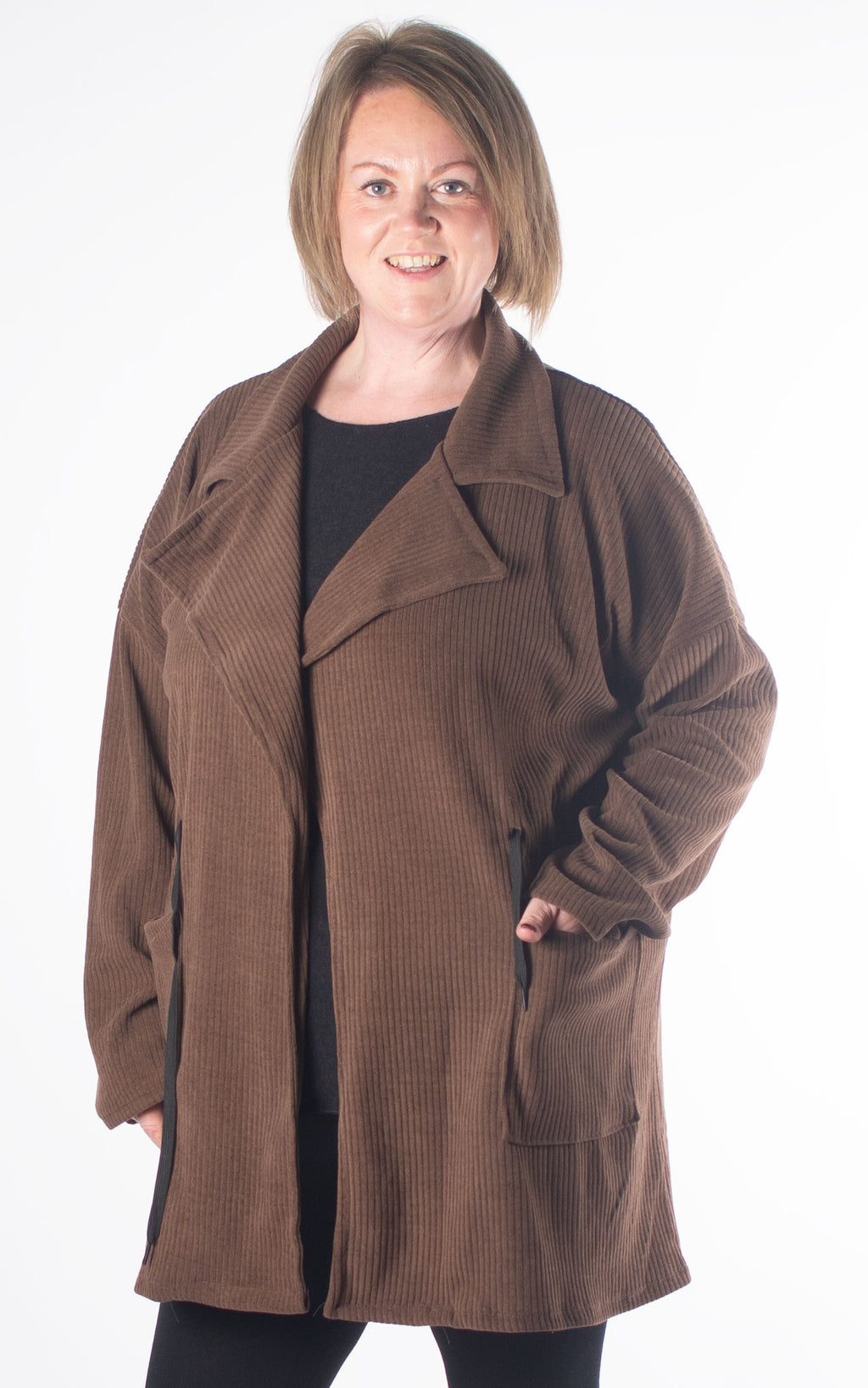 Chloe Drawstring Jacket | Chocolate