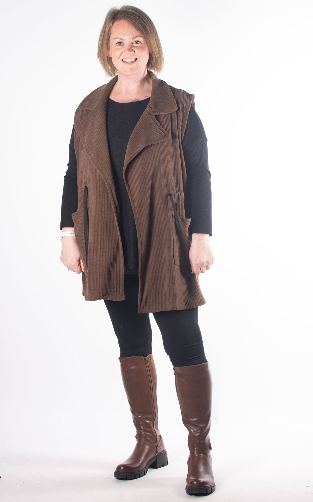 Chloe Waistcoat | Chocolate