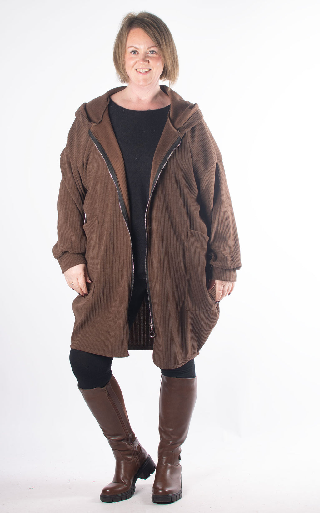 Chloe Zip Jacket | Chocolate