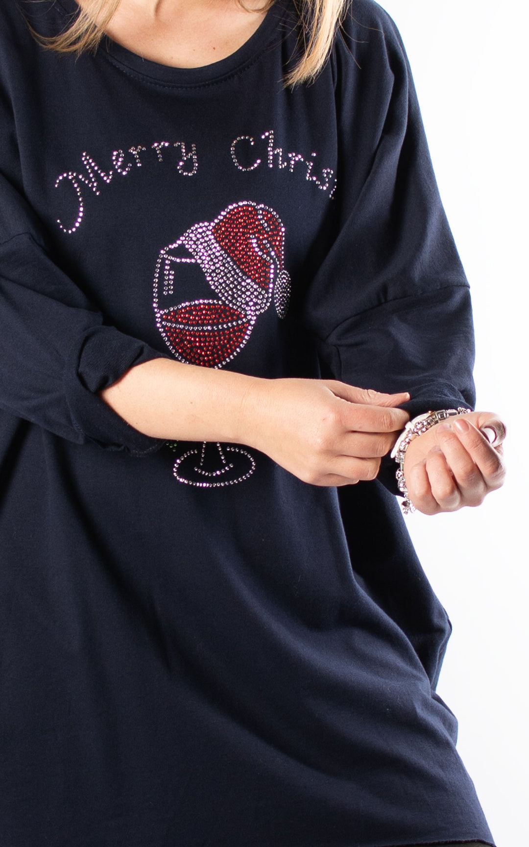 Christmas Merry Christmas Top | Navy