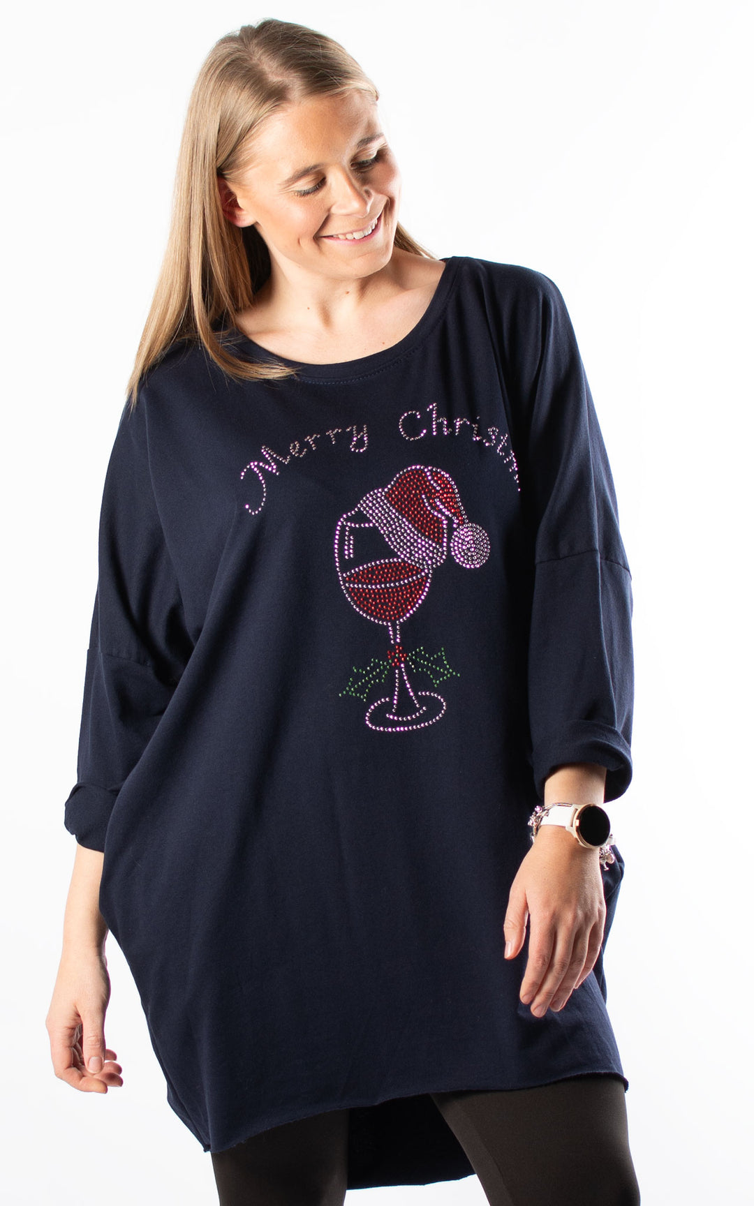 Christmas Merry Christmas Top | Navy