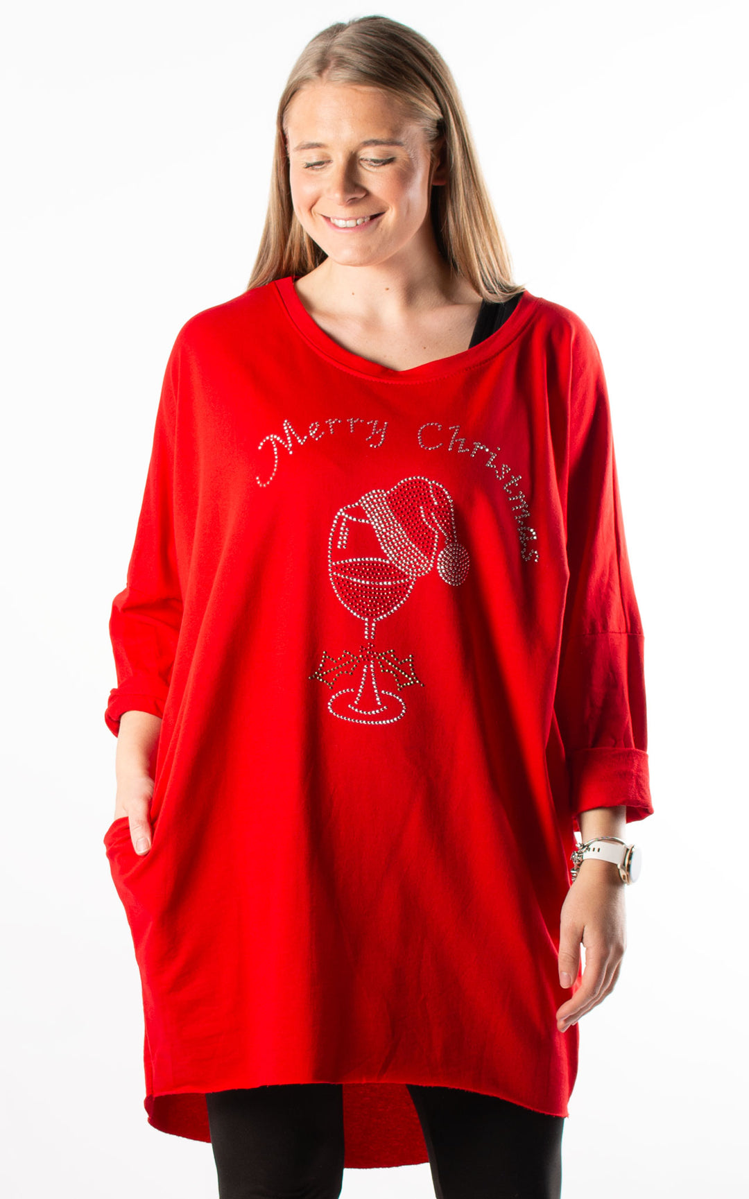 Christmas Merry Christmas Top | Red