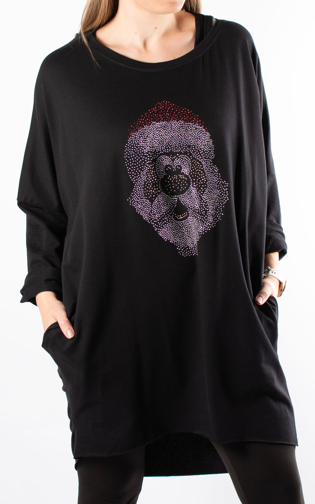 Christmas Santa Top | Black