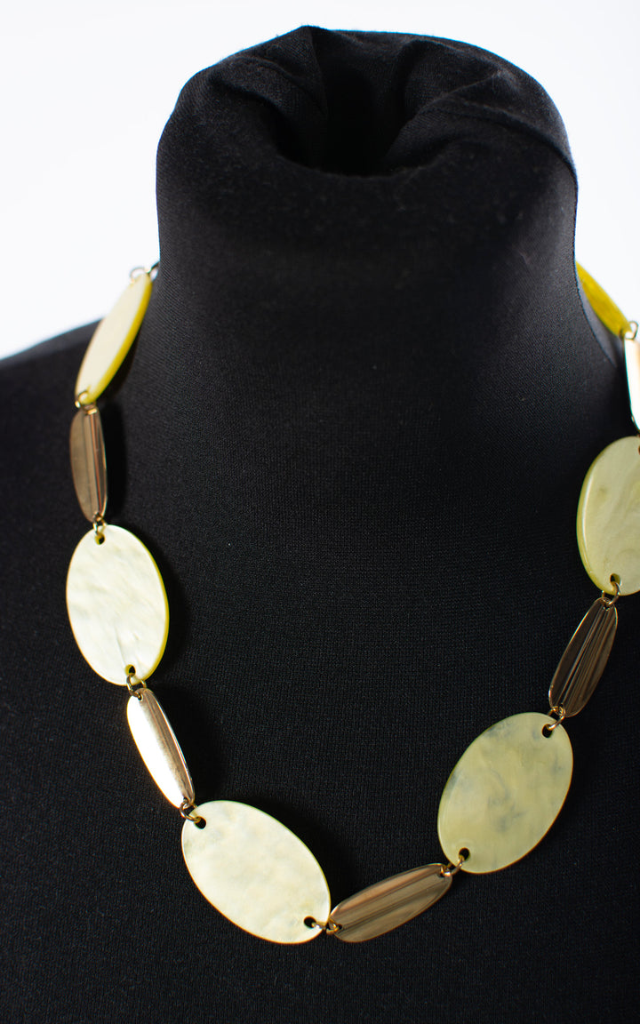Chunky Stone | Necklace | Yellow