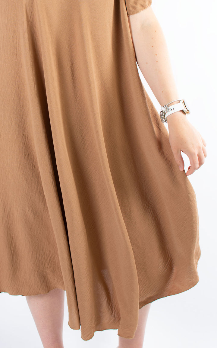 Circle Hem Dress | Camel