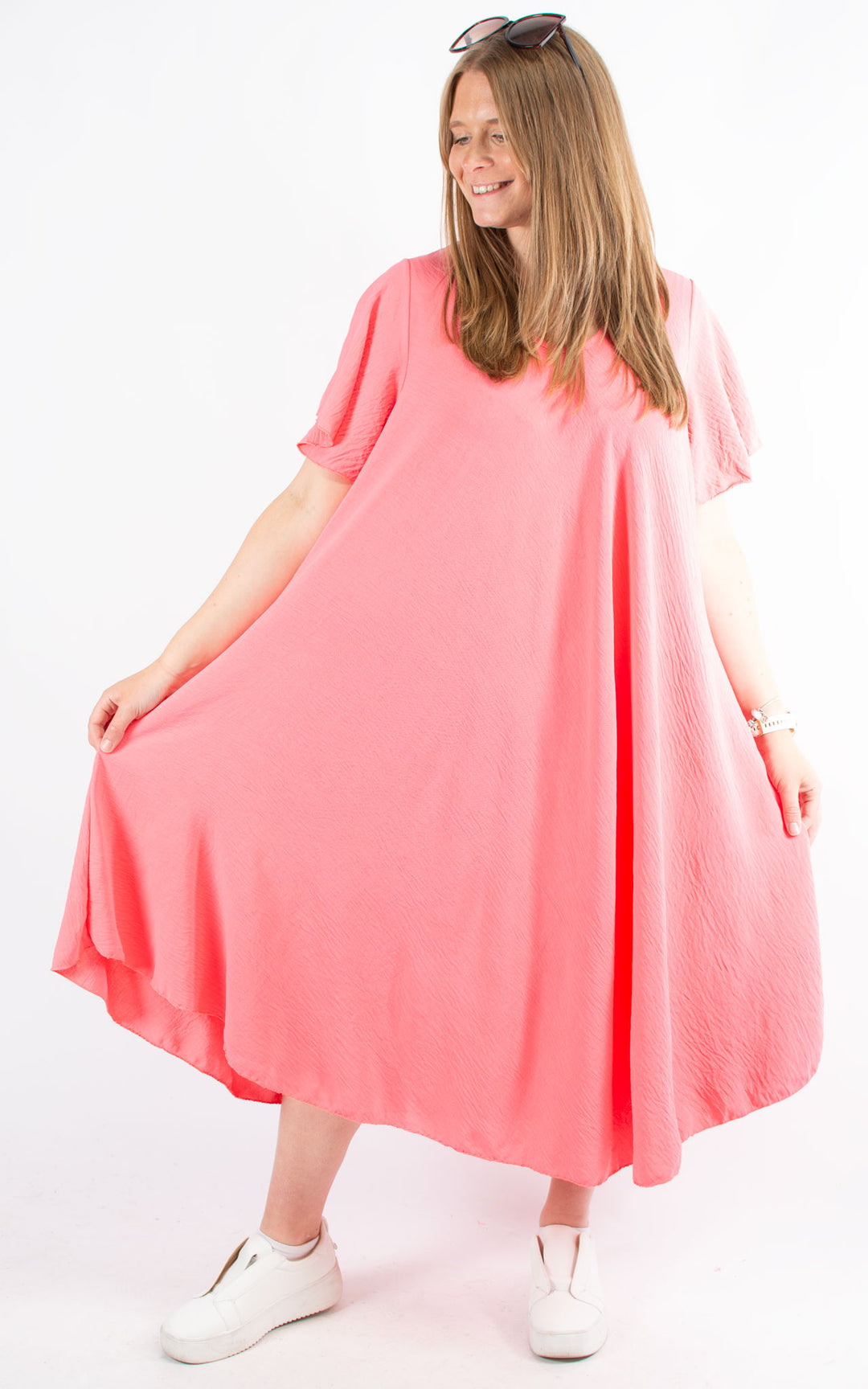 Circle Hem Dress | Pink
