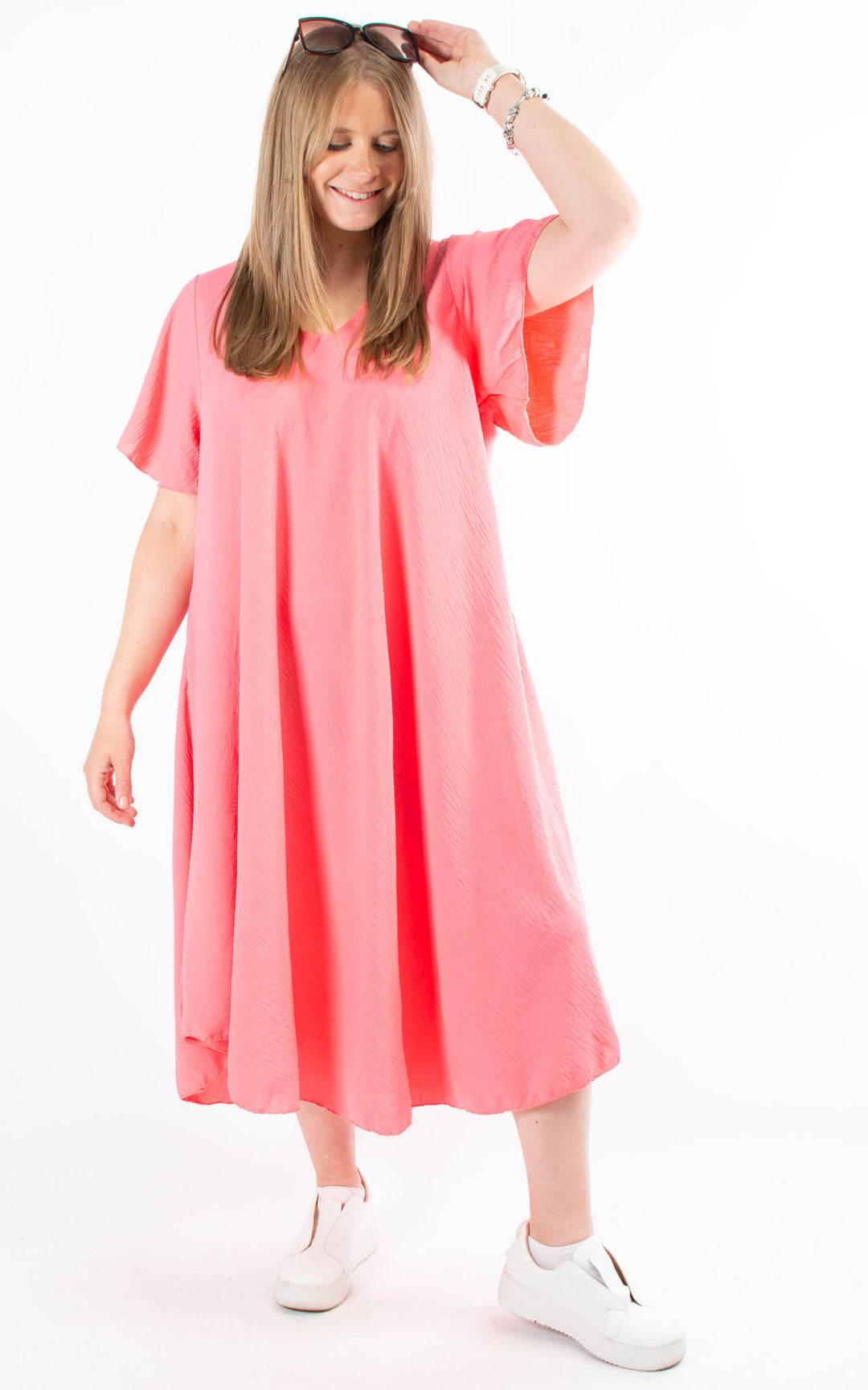 Circle Hem Dress | Pink