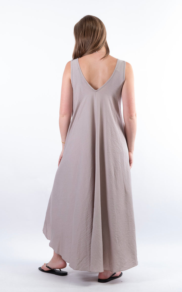 Circle Hem Maxi Dress | Taupe