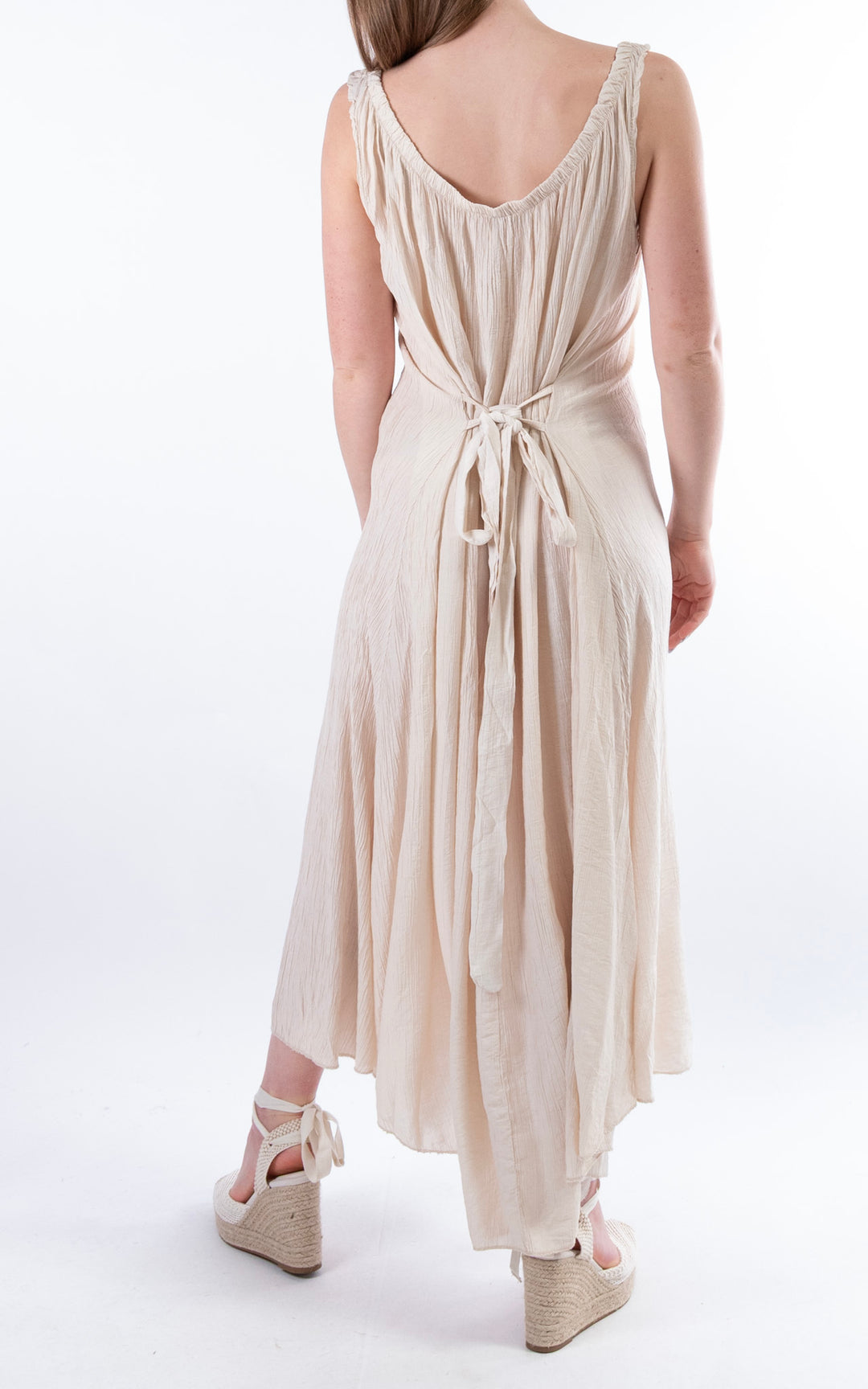 Cleo Crinkle Dress | Beige