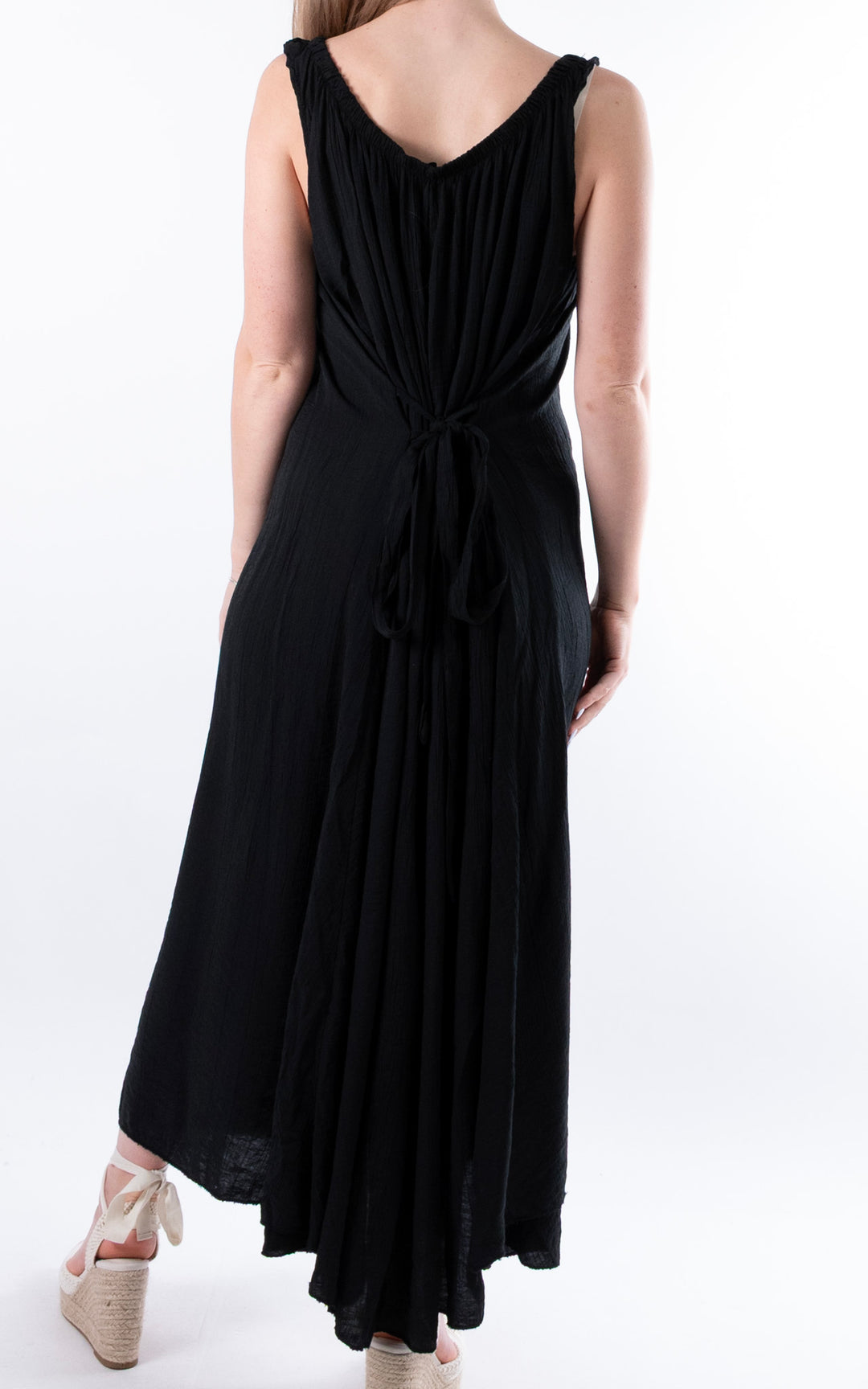 Cleo Crinkle Dress | Black