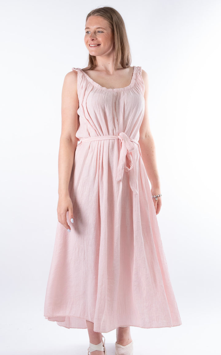Cleo Crinkle Dress | Blush