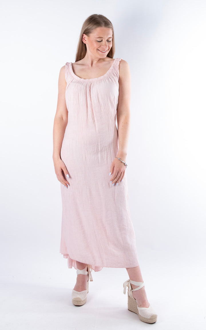 Cleo Crinkle Dress | Blush