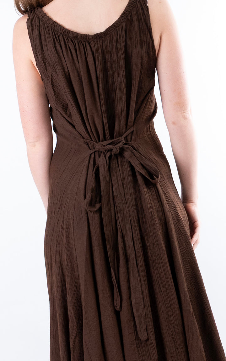 Cleo Crinkle Dress | Chocolate