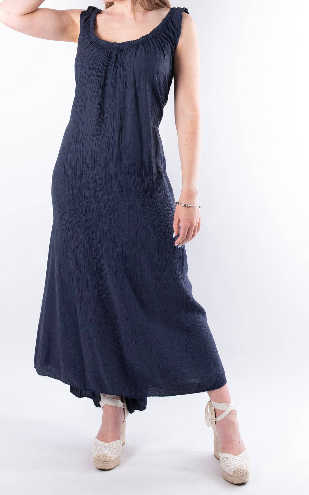 Cleo Crinkle Dress | Navy