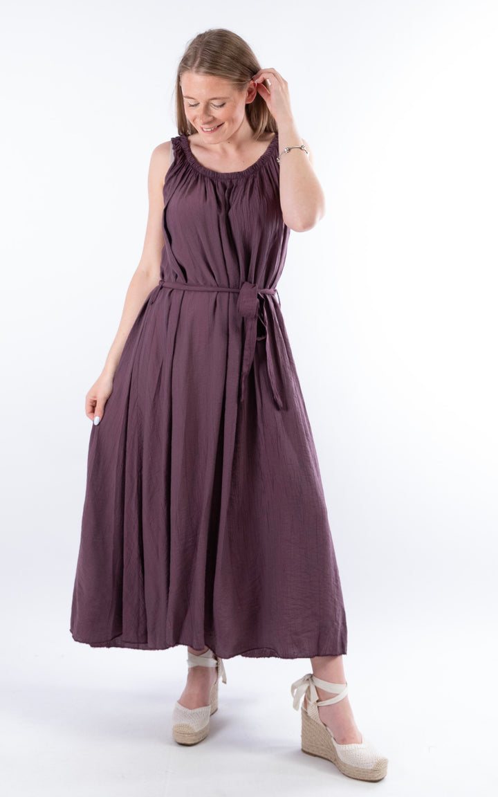 Cleo Crinkle Dress | Plum