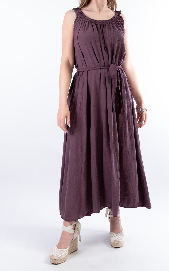 Cleo Crinkle Dress | Plum